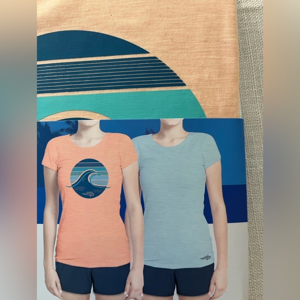 Reel Life Athletic T Shirt 2 Pack Short Sleeve Graphic Orange Gray NWT M - Picture 3 of 6